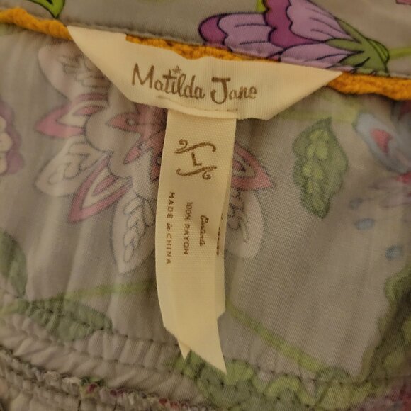 Matilda Jane L Gray Pink Floral V Neck Top THINKING OUT LOUD - Picture 3 of 7